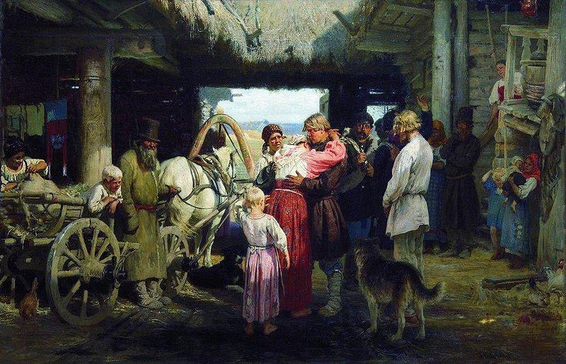 llya Yefimovich Repin Seeing off a recruit oil painting image